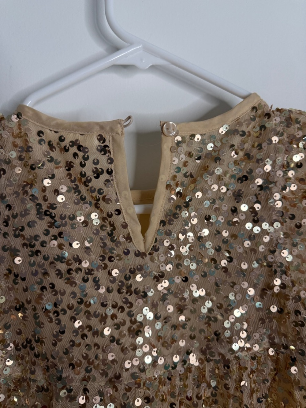 Cat & Jack Gold Sequin Party Dress 4/5 EUC - Picture 4 of 5
